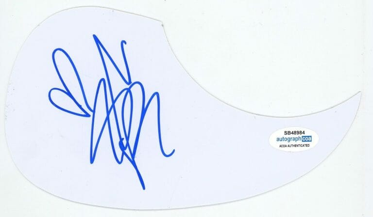 SARAH DARLING WONDERLAND SIGNED AUTOGRAPH ACOUSTIC GUITAR PICKGUARD ACOA COUNTRY COLLECTIBLE MEMORABILIA