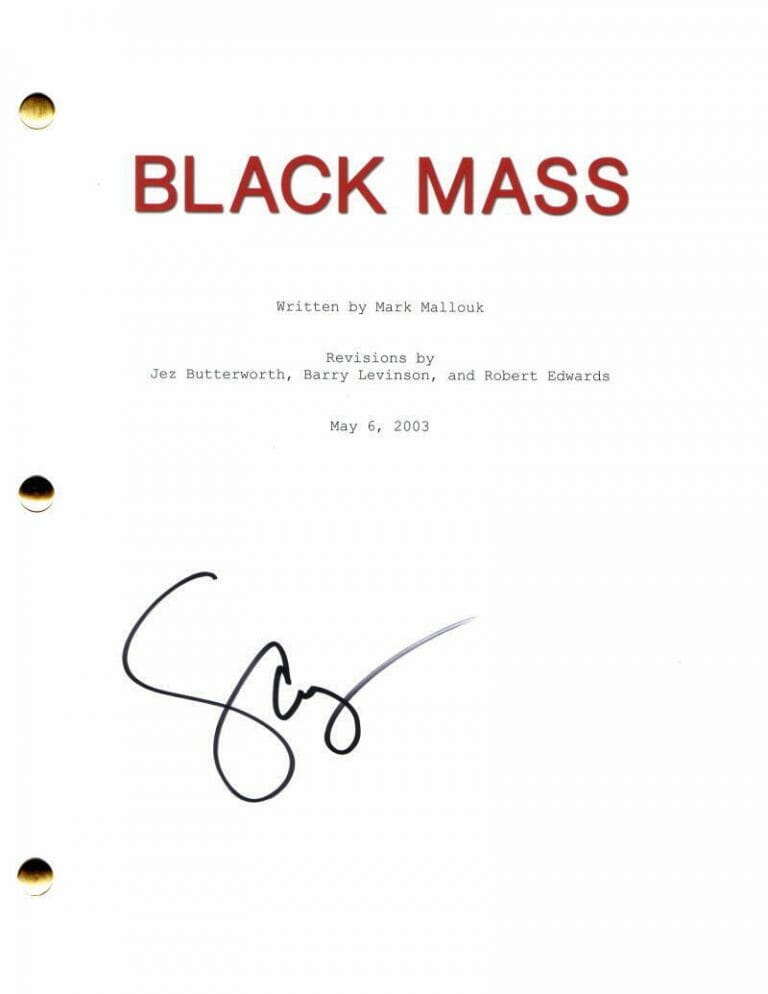 SCOTT COOPER SIGNED AUTOGRAPH BLACK MASS MOVIE SCRIPT – STARRING JOHNNY DEPP COLLECTIBLE MEMORABILIA