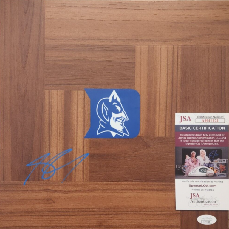 SETH CURRY SIGNED FLOORBOARD JSA COA #AH41121 DUKE BLUE DEVILS BROOKLYN NETS COLLECTIBLE MEMORABILIA