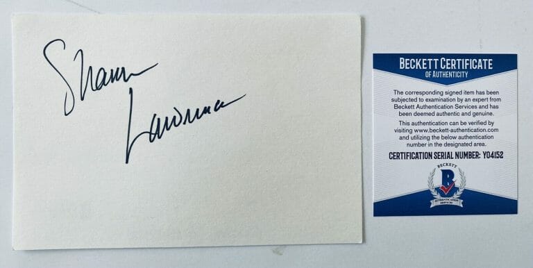 SHARON LAWRENCE SIGNED AUTOGRAPHED 4×6 CARD BAS BECKETT CERTIFIED NYPD BLUE
 COLLECTIBLE MEMORABILIA