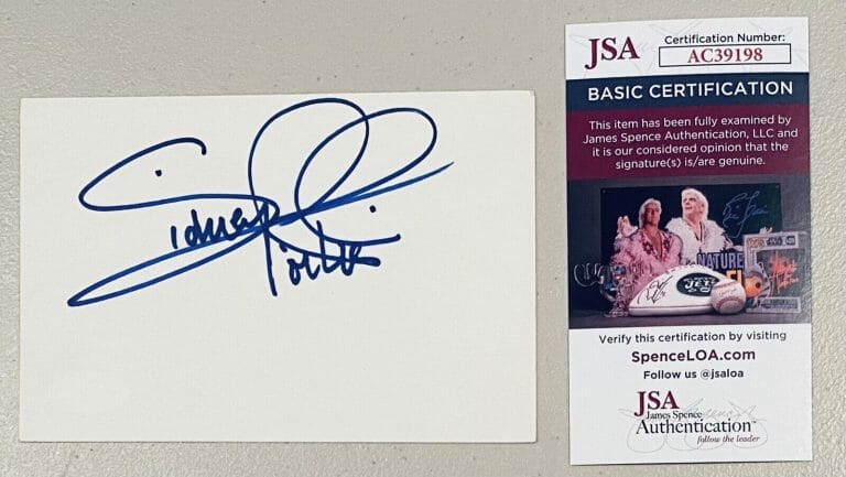SIDNEY POITIER SIGNED AUTOGRAPHED 4×6 CARD JSA CERTIFIED 2
 COLLECTIBLE MEMORABILIA