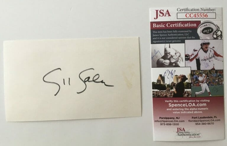 SOUPY SALES SIGNED AUTOGRAPHED 3×5 CARD JSA CERTIFIED
 COLLECTIBLE MEMORABILIA