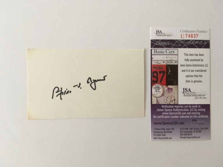 SPIRO AGNEW SIGNED AUTOGRAPHED 3×5 CARD JSA CERTIFIED
 COLLECTIBLE MEMORABILIA