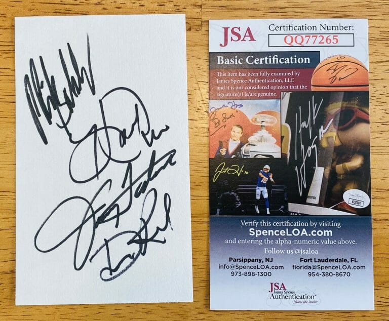 Statler Brothers Band Signed Autographed 3x5 Card JSA Certified Opens ...