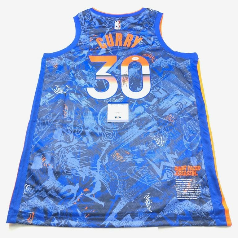 STEPHEN CURRY SIGNED JERSEY PSA/DNA GOLDEN STATE WARRIORS AUTOGRAPHED MVP COLLECTIBLE MEMORABILIA