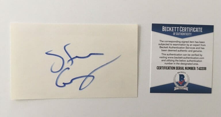 STEVE GUTTENBERG SIGNED AUTOGRAPHED 3×5 CARD BAS BECKETT CERTIFIED
 COLLECTIBLE MEMORABILIA