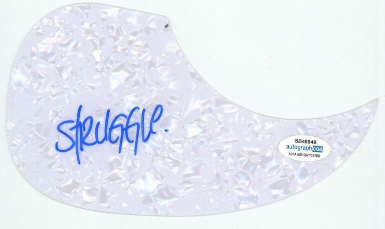 STRUGGLE JENNINGS COUNTRY RAP SIGNED AUTOGRAPH ACOUSTIC PICKGUARD ACOA COA COLLECTIBLE MEMORABILIA