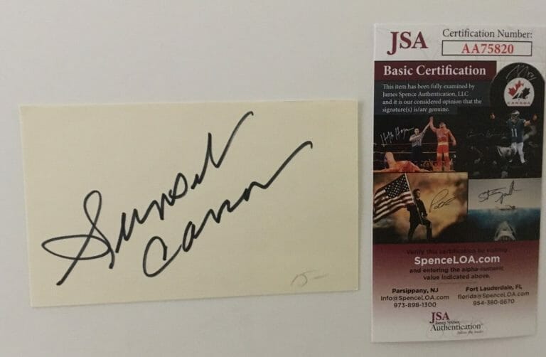 SUNSET CARSON SIGNED AUTOGRAPHED 3×5 CARD JSA CERTIFIED
 COLLECTIBLE MEMORABILIA
