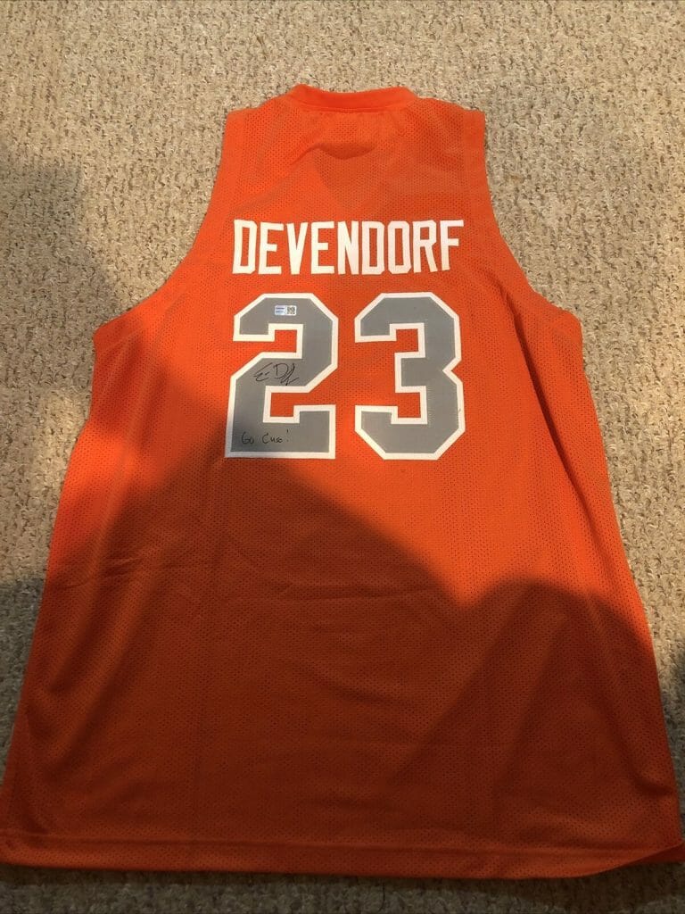 SYRACUSE ORANGE- ERIC DEVENDORF SIGNED AUTOGRAPH JERSEY TRISTAR COA CUSE COLLECTIBLE MEMORABILIA