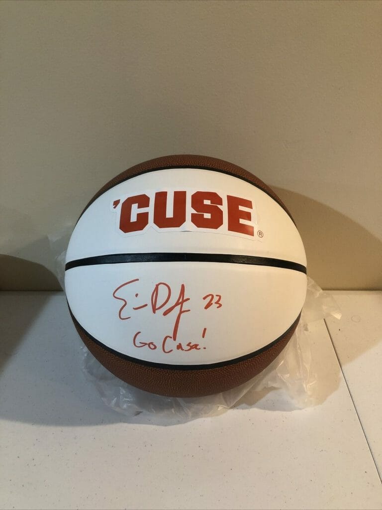SYRACUSE ORANGE- ERIC DEVENDORF SIGNED AUTOGRAPH LOGO BASKETBALL COA GO CUSE COLLECTIBLE MEMORABILIA