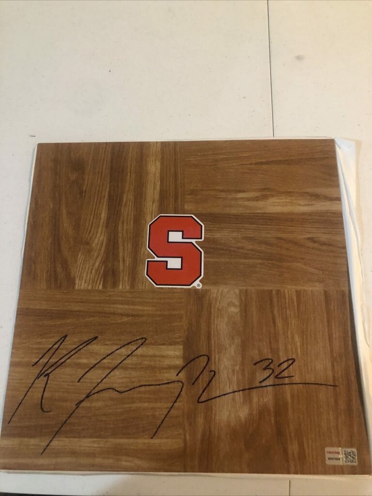 SYRACUSE ORANGE- KRIS JOSEPH SIGNED AUTOGRAPH 12×12 FLOORBOARD TRISTAR COA COLLECTIBLE MEMORABILIA