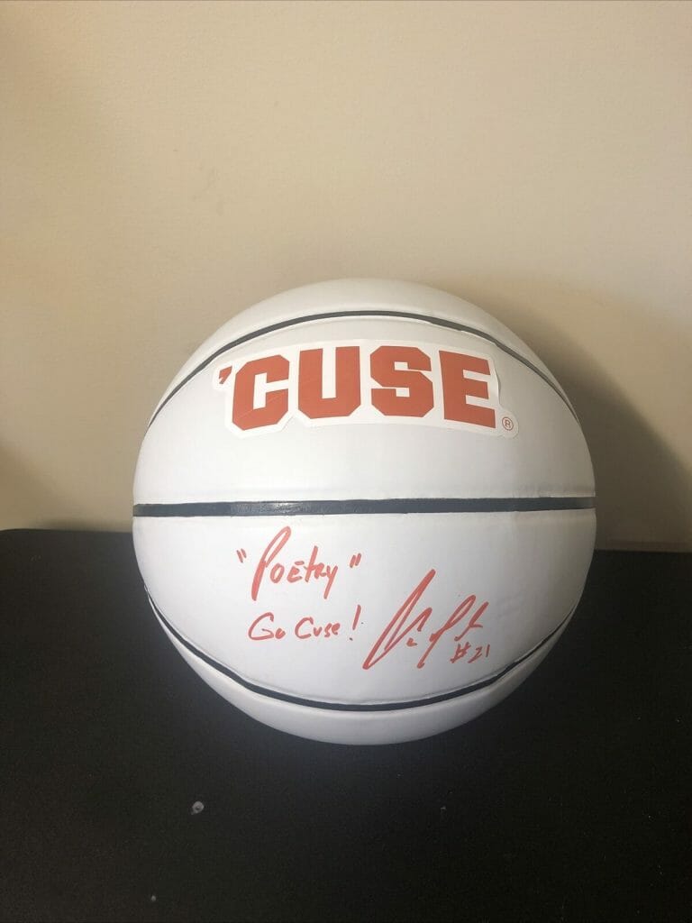 SYRACUSE ORANGE- LAWRENCE MOTEN SIGNED AUTOGRAPH LOGO BASKETBALL TRISTAR COA COLLECTIBLE MEMORABILIA