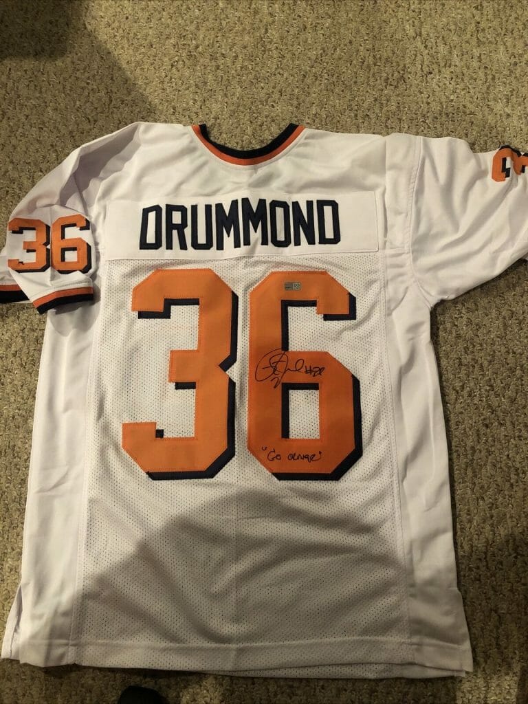 SYRACUSE ORANGE- ROBERT DRUMMOND SIGNED AUTOGRAPH JERSEY TRISTAR COA FOOTBALL COLLECTIBLE MEMORABILIA