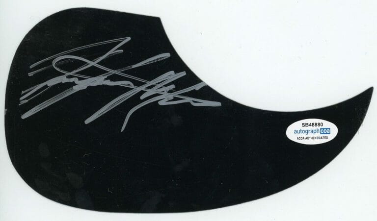 TAYLOR MCCALL SIGNED AUTOGRAPH ACOUSTIC GUITAR PICKGUARD ACOA COUNTRY STAR COLLECTIBLE MEMORABILIA
