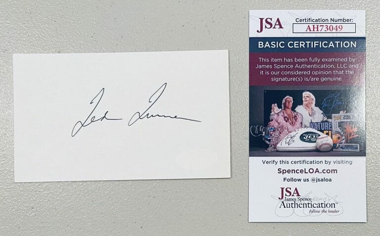 TED TURNER SIGNED AUTOGRAPHED 3×5 CARD JSA CERT CNN TBS ATLANTA BRAVES
 COLLECTIBLE MEMORABILIA