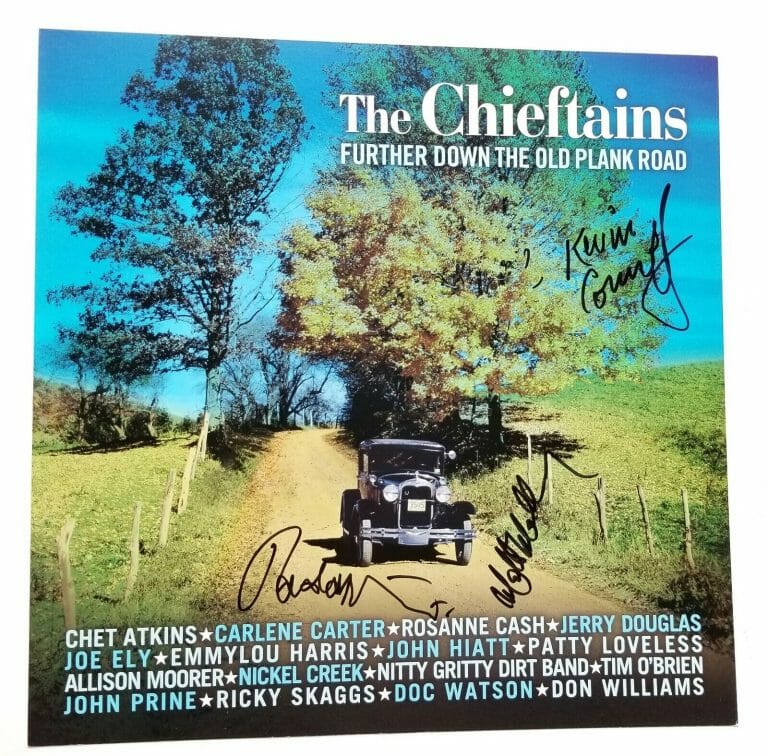 THE CHIEFTAINS REAL HAND SIGNED 12×12 OLD PLANK ROAD PROMO ALBUM FLAT #2 COA
 COLLECTIBLE MEMORABILIA