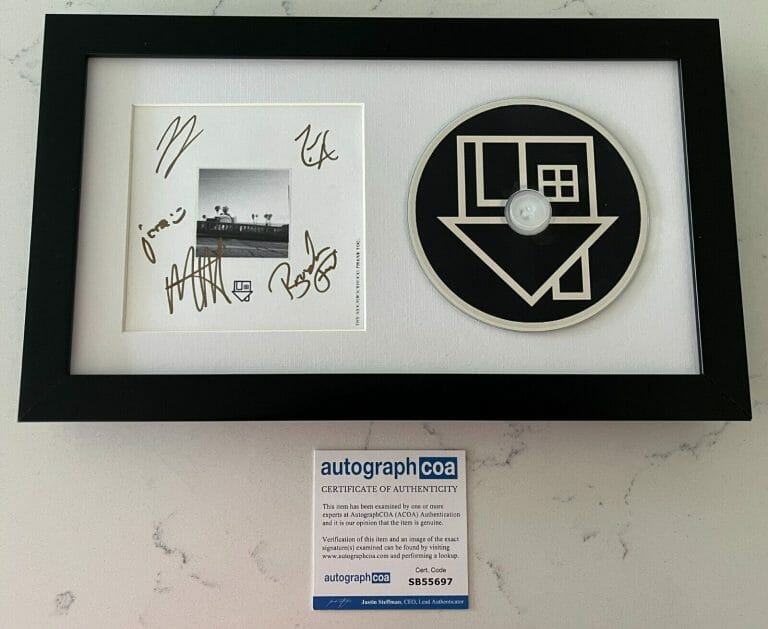 THE NEIGHBOURHOOD JESSE RUTHERFORD +4 SIGNED AUTOGRAPH THANK YOU FRAMED CD COA
 COLLECTIBLE MEMORABILIA