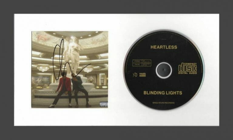 THE WEEKND SIGNED AUTOGRAPH BLINDING LIGHTS FRAMED CD DISPLAY – READY TO HANG! COLLECTIBLE MEMORABILIA