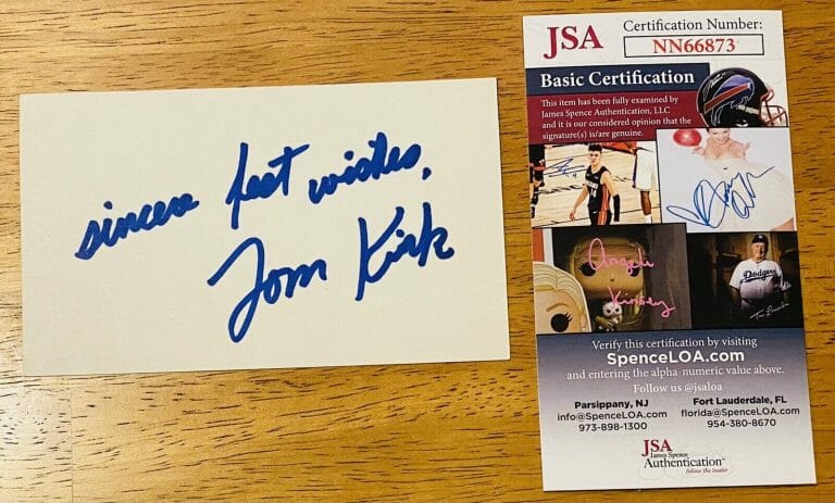 TOMMY KIRK SIGNED AUTOGRAPHED 3×5 CARD JSA CERTIFIED OLD YELLER SHAGGY DOG
 COLLECTIBLE MEMORABILIA