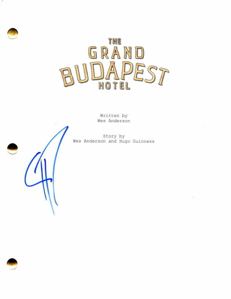 TONY REVOLORI SIGNED AUTOGRAPH THE GRAND BUDAPEST HOTEL FULL MOVIE SCRIPT - RARE