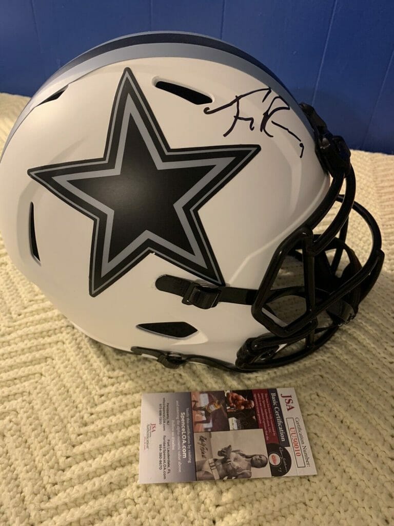 TONY ROMO SIGNED LUNARECLIPSE FULL SIZE HELMET COWBOYS F/S JSA AUTHENTICATED COA
 COLLECTIBLE MEMORABILIA