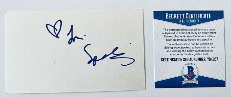 TORI SPELLING SIGNED AUTOGRAPHED 3×5 CARD BAS BECKETT CERT BEVERLY HILLS 90210
 COLLECTIBLE MEMORABILIA