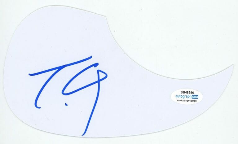 TYLER CONNOLLY SIGNED AUTOGRAPH ACOUSTIC PICKGUARD THEORY OF A DEADMAN ACOA COLLECTIBLE MEMORABILIA