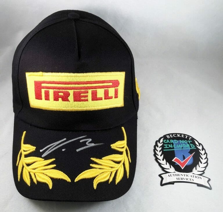 VALTTERI BOTTAS SIGNED HAT BECKETT BAS PIRELLI PODIUM FORMULA 1 F1 ALFA ROMEO… COLLECTIBLE MEMORABILIA
