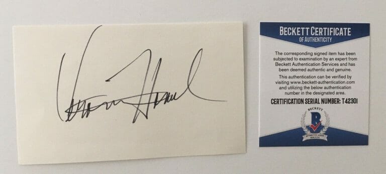 VERONICA HAMEL SIGNED AUTOGRAPHED 3×5 CARD BAS BECKETT HILL STREET BLUES
 COLLECTIBLE MEMORABILIA
