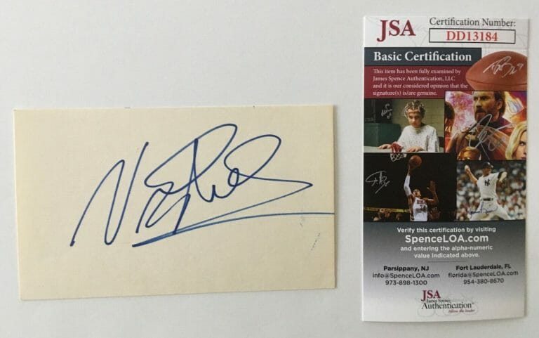 VINCE EDWARDS SIGNED AUTOGRAPHED 3×5 CARD JSA CERTIFIED BEN CASEY
 COLLECTIBLE MEMORABILIA