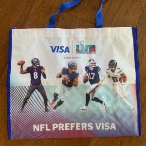 VISA SUPER BOWL 57 REUSABLE TOTE BAG SHOPPING CHIEFS EAGLES NFL Experience