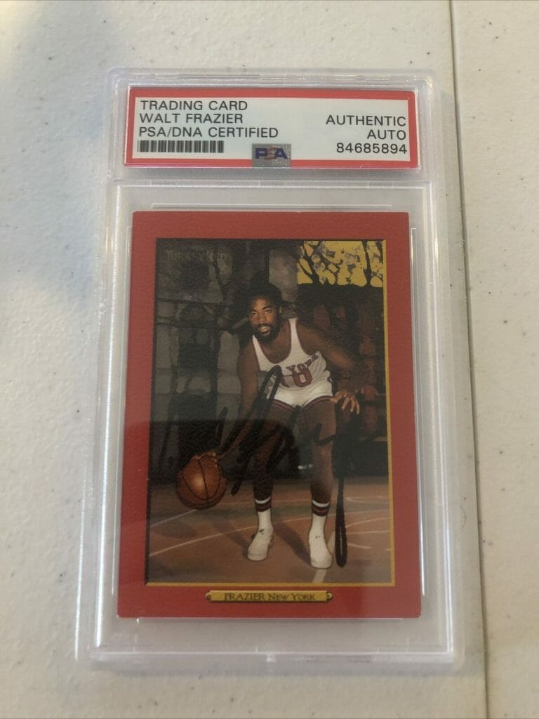 WALT FRAZIER SIGNED AUTOGRAPH TRADING CARD PSA DNA COA 2006 TOPPS TURKEY RED 238 COLLECTIBLE MEMORABILIA