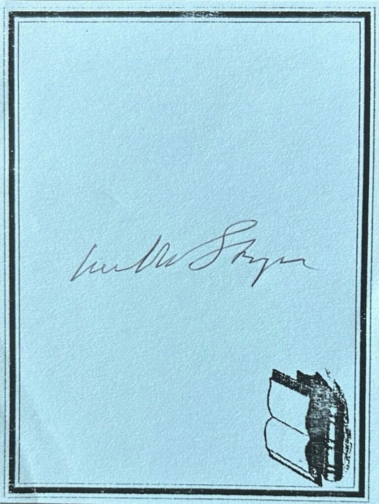 WILLIAM STYRON SIGNED AUTOGRAPH 3×4 INCH BOOKPLATE SOPHIE’S CHOICE COLLECTIBLE MEMORABILIA