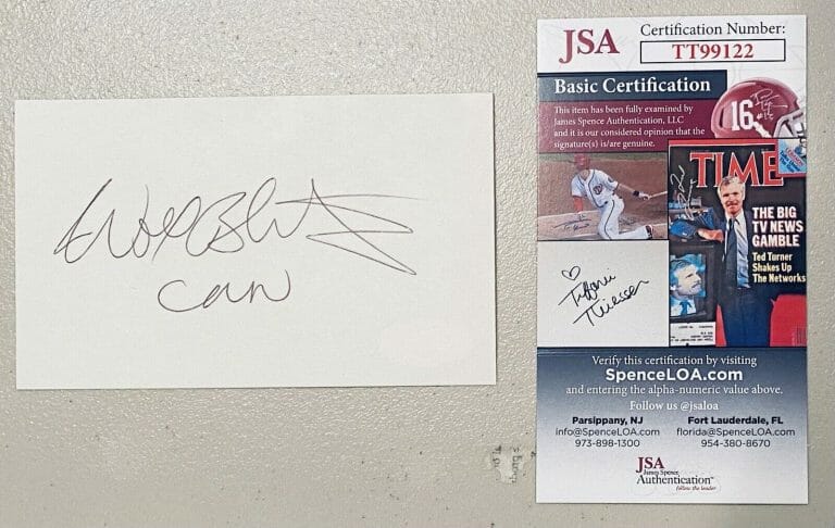 WOLF BLITZER SIGNED AUTOGRAPHED 3×5 CARD JSA CERTIFIED CNN NEWS ANCHOR
 COLLECTIBLE MEMORABILIA