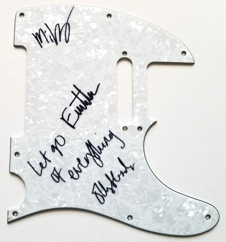 YEARS & YEARS REAL HAND SIGNED GUITAR PICKGUARD COA AUTOGRAPHED BY 3 MEMBERS
 COLLECTIBLE MEMORABILIA