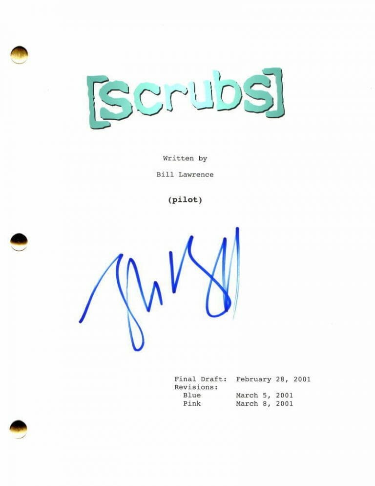 ZACH BRAFF SIGNED AUTOGRAPH SCRUBS FULL PILOT SCRIPT – JD, GARDEN STATE DIRECTOR COLLECTIBLE MEMORABILIA