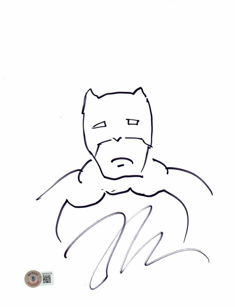 ZACK SNYDER SIGNED ORIGINAL SKETCH ART BATMAN JUSTICE LEAGUE 8.5×11 BECKETT COA COLLECTIBLE MEMORABILIA