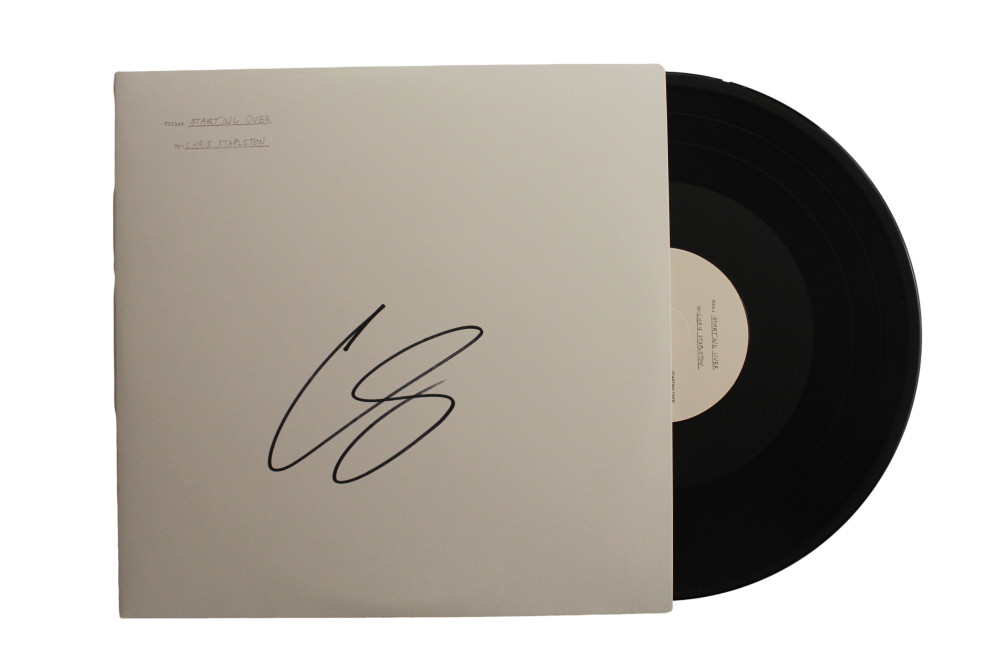 CHRIS STAPLETON SIGNED AUTOGRAPH ALBUM VINYL RECORD - STARTING OVER RARE JSA COA

