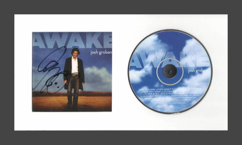 JOSH GROBAN SIGNED AUTOGRAPH AWAKE FRAMED CD DISPLAY - RARE READY TO HANG!
