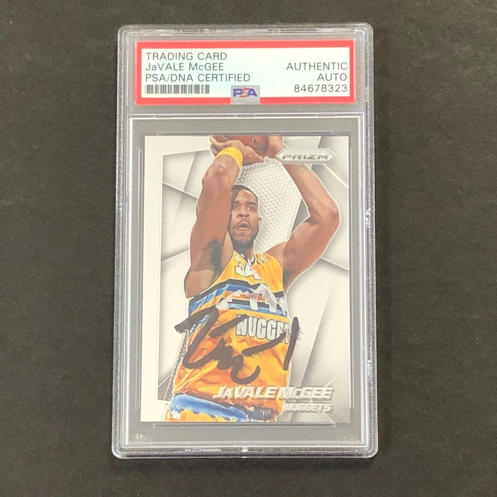 2014-15 Panini Prizm #55 JaVale McGee Signed PSA Slabbed Nuggets
