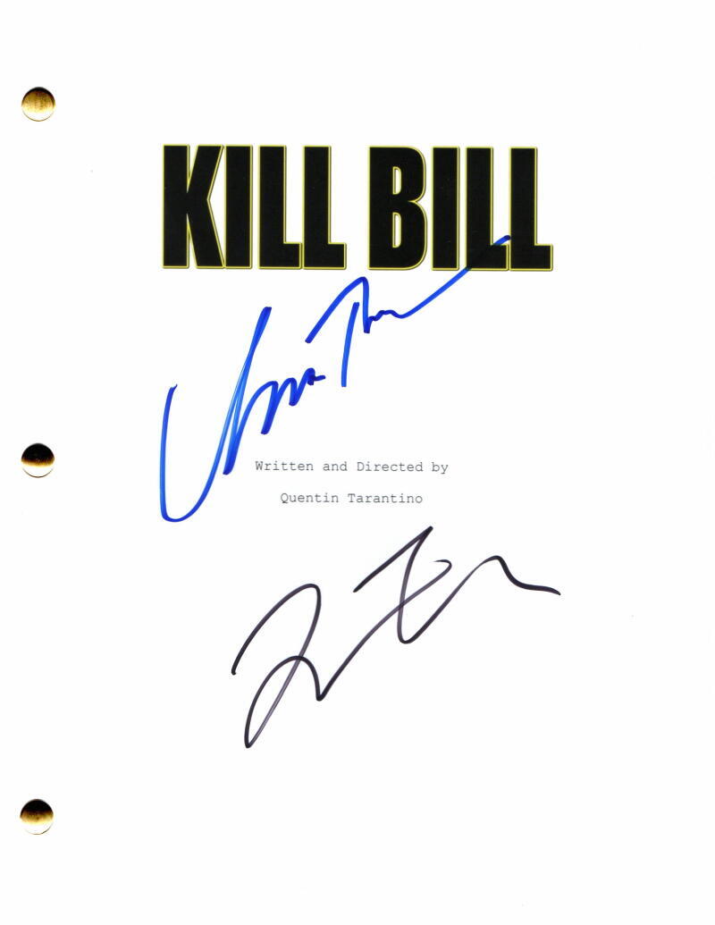 QUENTIN TARANTINO & UMA THURMAN SIGNED AUTOGRAPH KILL BILL FULL MOVIE SCRIPT
