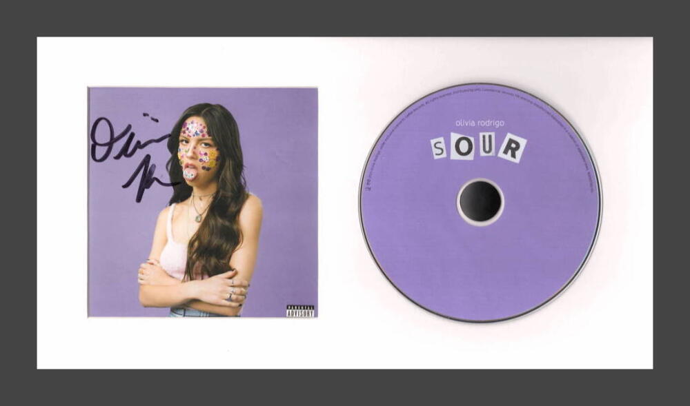 Olivia Rodrigo Signed Autograph Sour Framed CD Display - Ready to Hang! JSA COA
