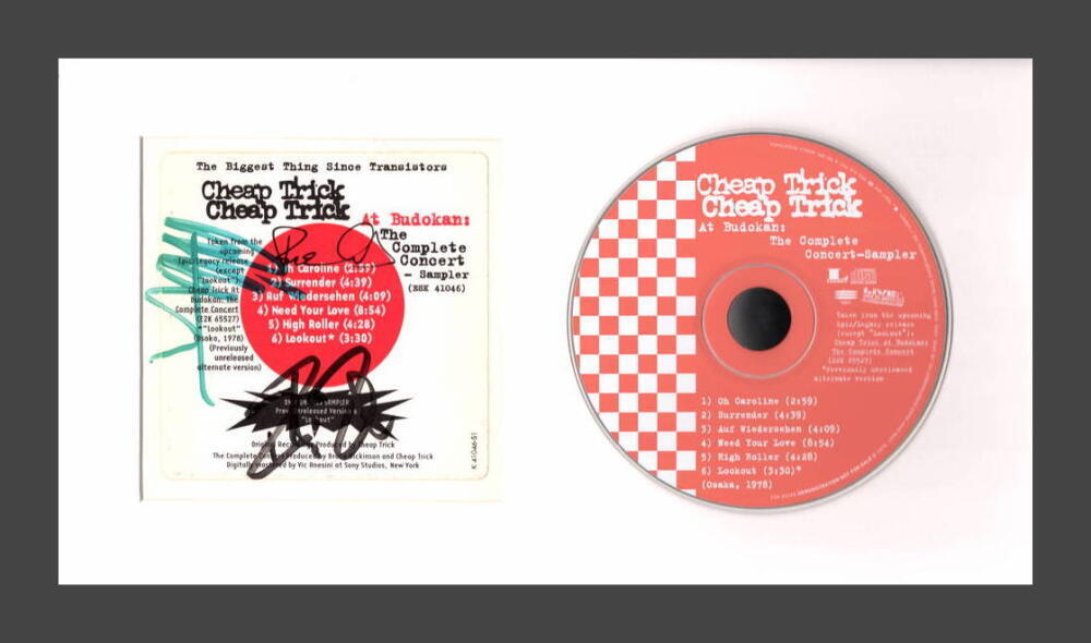 Cheap Trick Band Signed Autograph At Budokan Framed CD Display - Rare JSA COA
