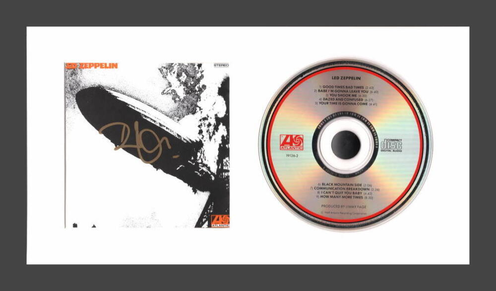 Robert Plant Signed Autograph Led Zeppelin Framed CD Display - Ready to Hang JSA

