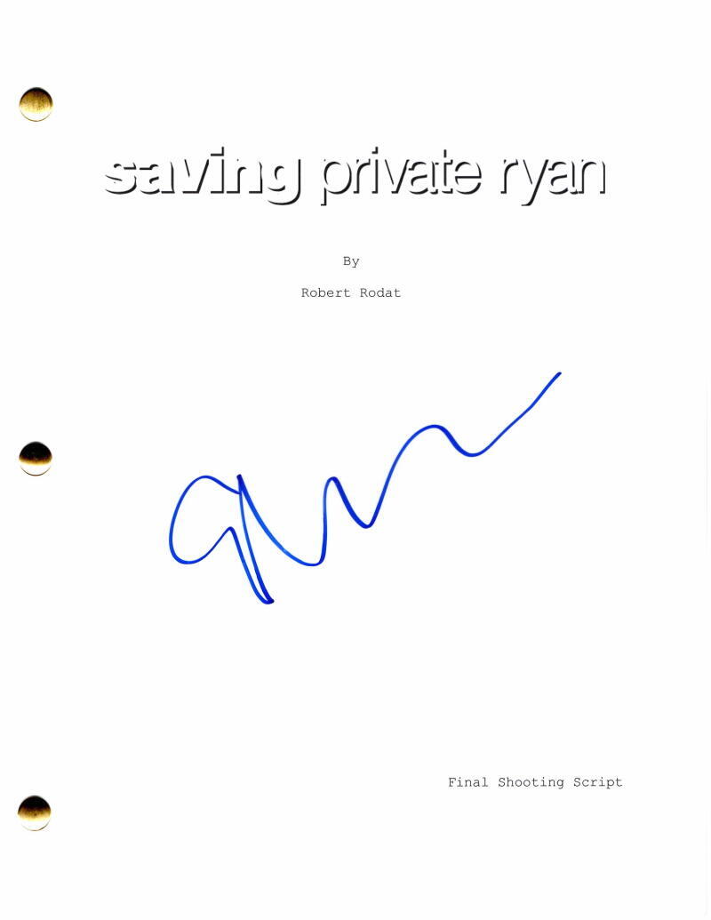 Edward Burns Signed Autograph Saving Private Ryan Full Movie Script w/ Tom Hanks
