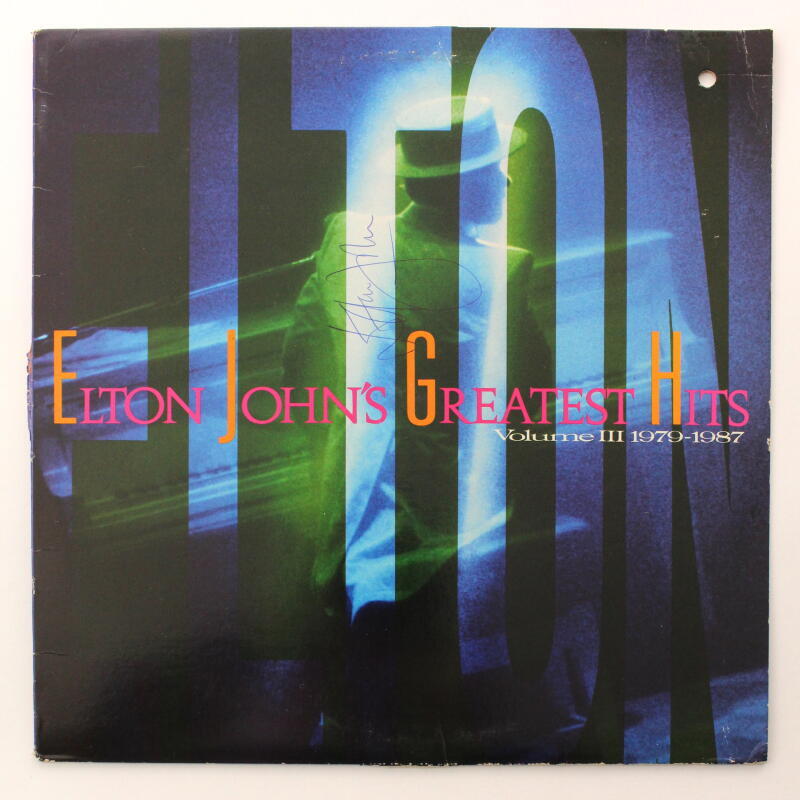 Elton John Signed Autograph Album Vinyl Record - Greatest Hits w/ JSA COA
