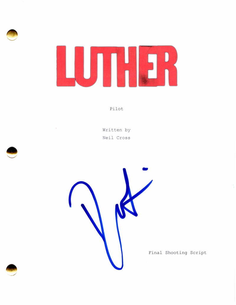 Idris Elba Signed Autograph Luther Full Pilot Script - John Luther The Wire Rare
