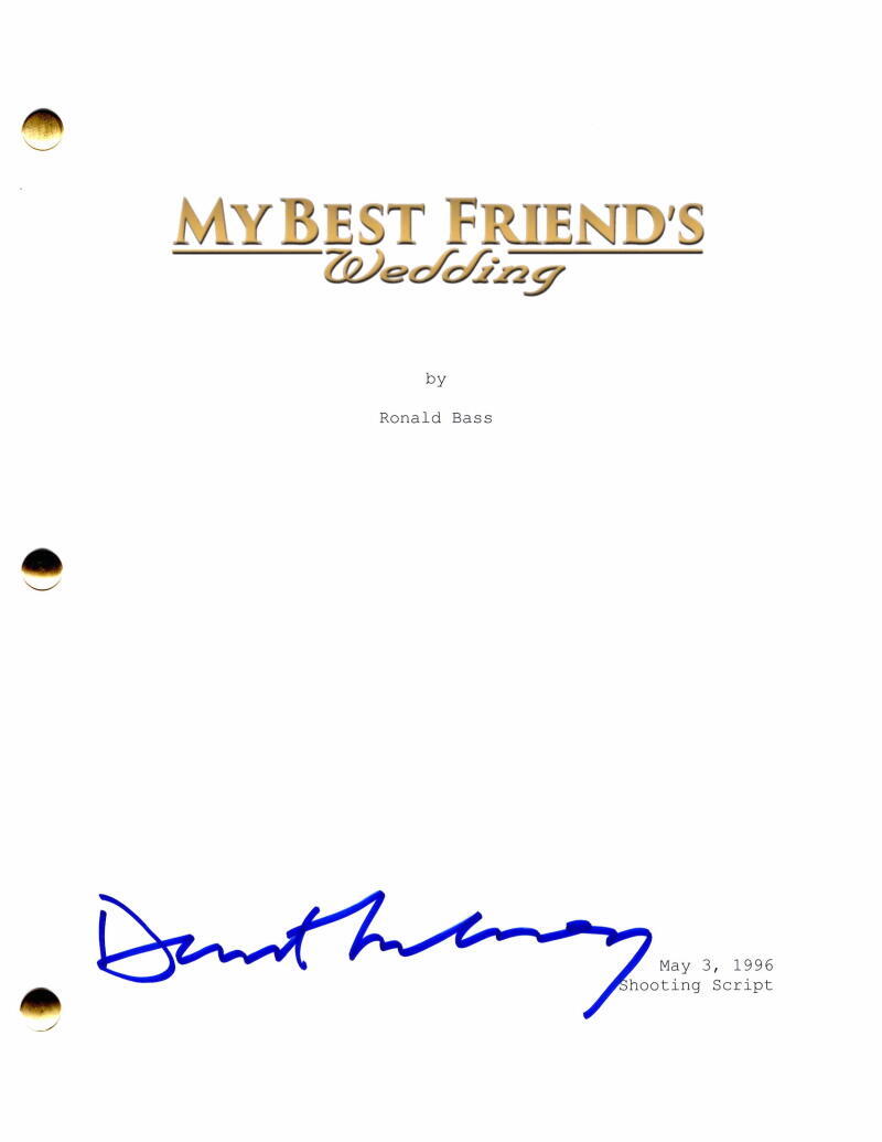 Dermot Mulroney Signed Autograph My Best Friend's Wedding Full Movie Script
