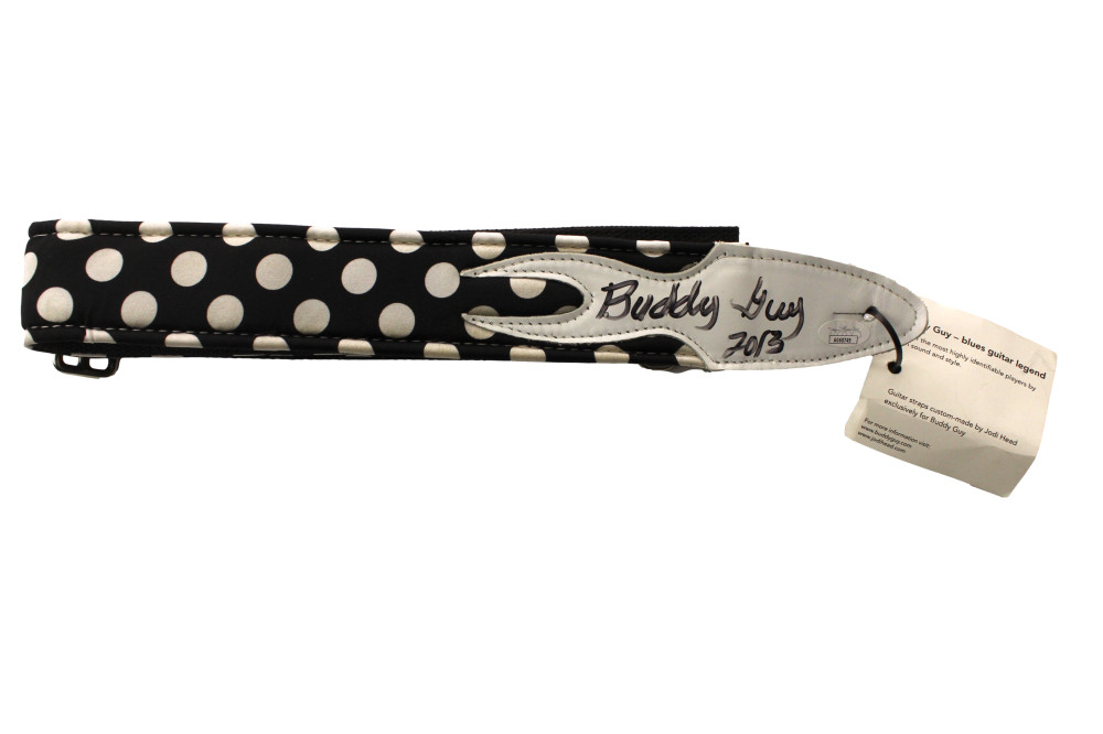 Buddy Guy Signed Autograph Polka Dot Guitar Strap - Blues Legend w/ JSA COA
