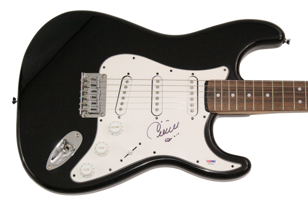 Celine Dion Signed Autograph Fender Electric Guitar My Heart Will Go On PSA
